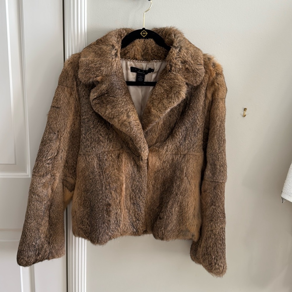 ARDEN B RABBIT FUR JACKET-size SMALL